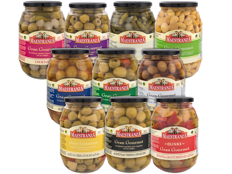 OLIVES IN GLASS JAR "GRAN GOURMET"